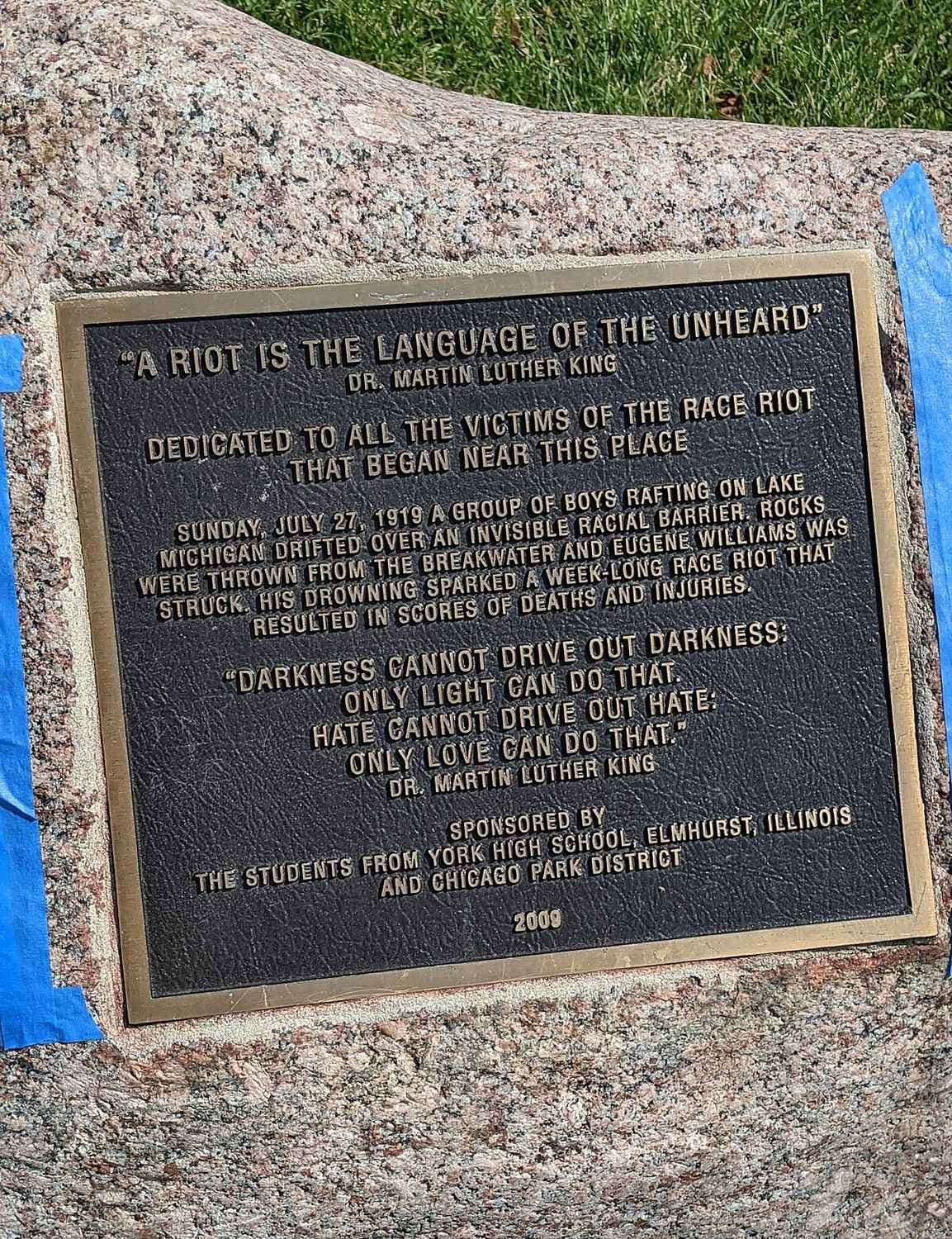 1919 Race Riot Plaque