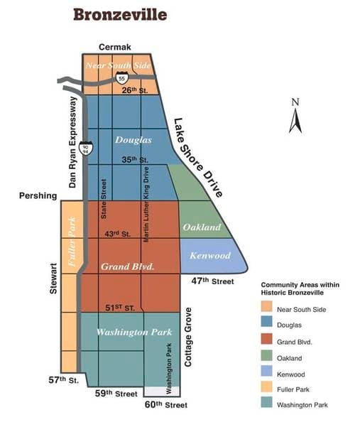 Map of Bronzeville